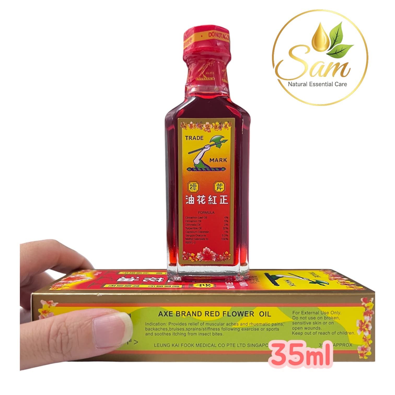 Dầu gió Hoa Đỏ 35ml