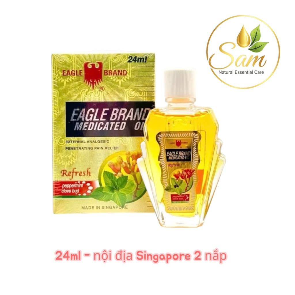 Dầu Gió Vàng Con Ó Đinh Hương 2 nắp
