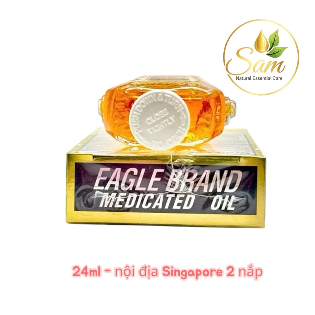Dầu Gió Vàng Con Ó Đinh Hương 2 nắp 2