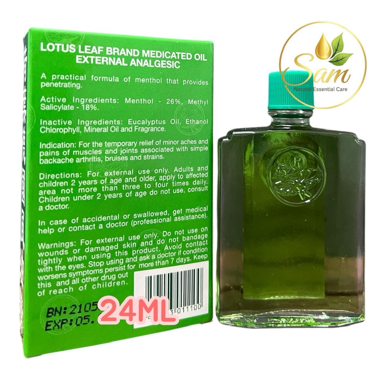 Dầu Lá Sen Singapore - Lotus Leaf Medicated Oil 24ml 2