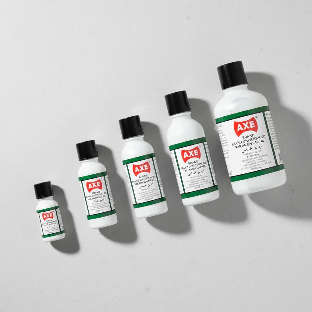 Dầu gió Axe (cây búa) chọn size nào? Phân biệt 3ml / 5ml / 10ml / 14ml / 28ml / 56ml và dùng cho việc gì