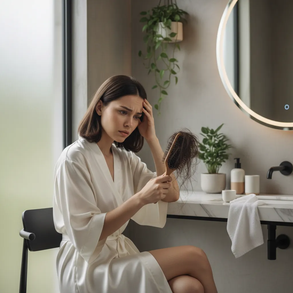 Tóc rụng nhiều khi chải đầu