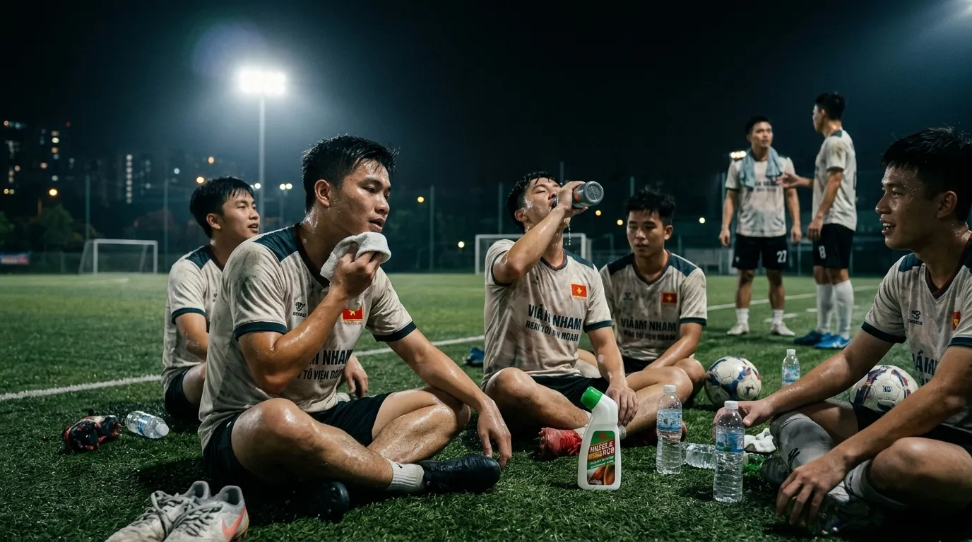 Cầu thủ nghỉ ngơi sau trận đấu