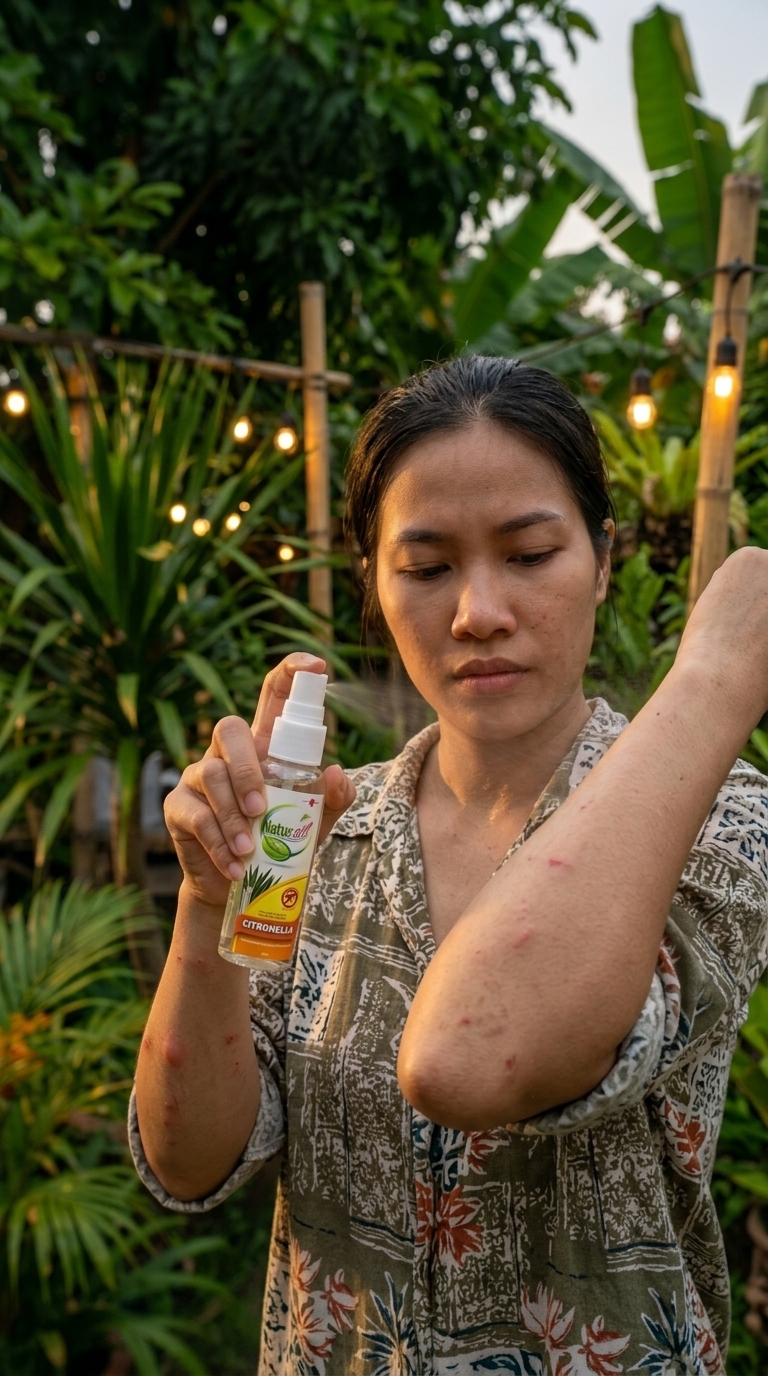 Thoa tinh dầu sả đuổi muỗi