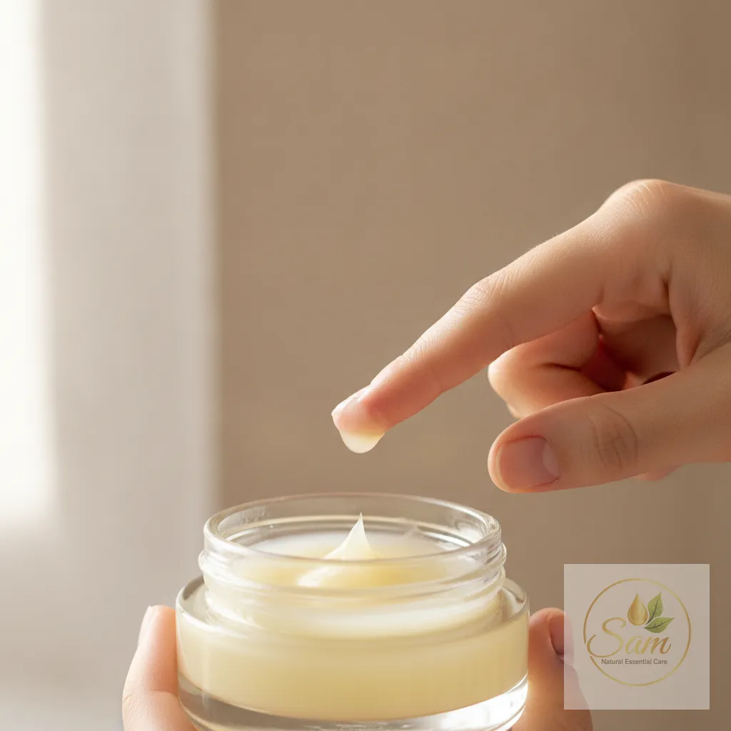 Lấy một lượng nhỏ dầu gió vừa đủ