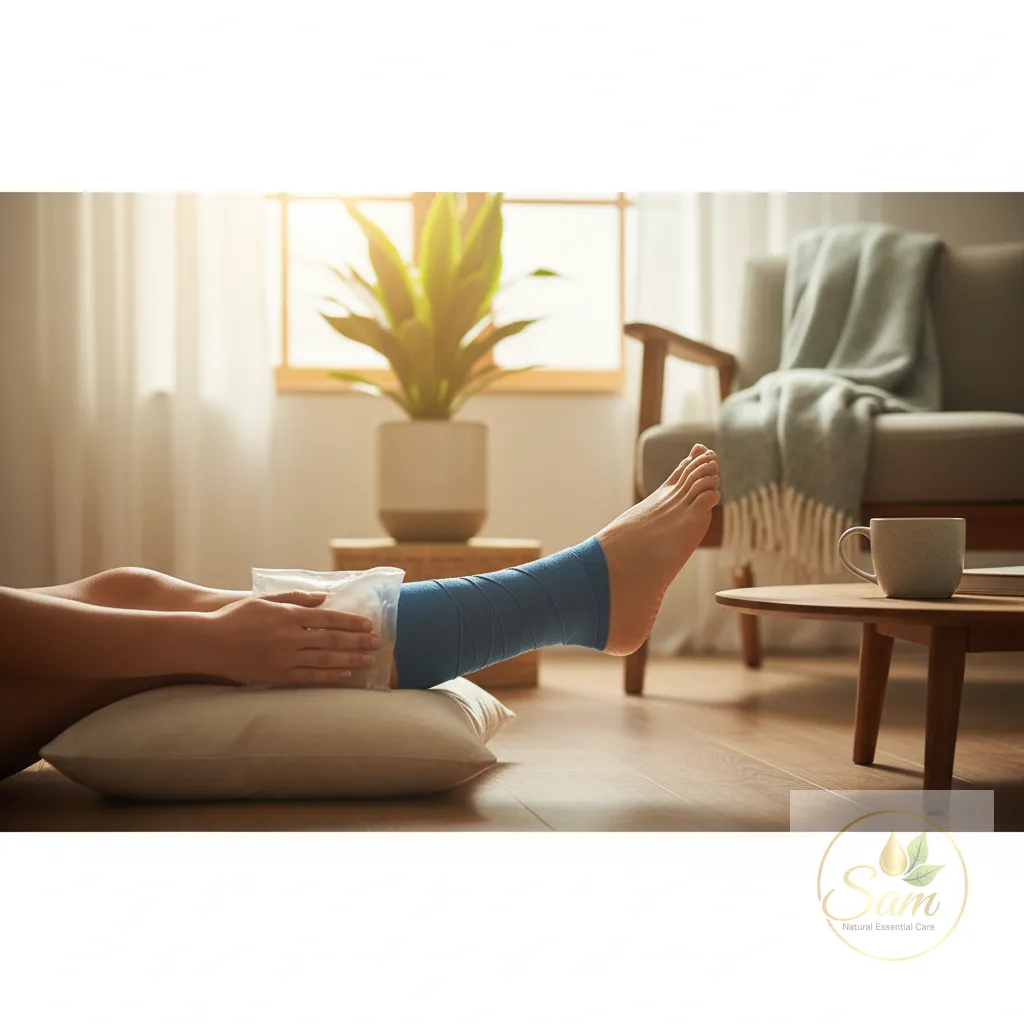 Nguyên tắc R.I.C.E chườm lạnh nghỉ ngơi khi bong gân