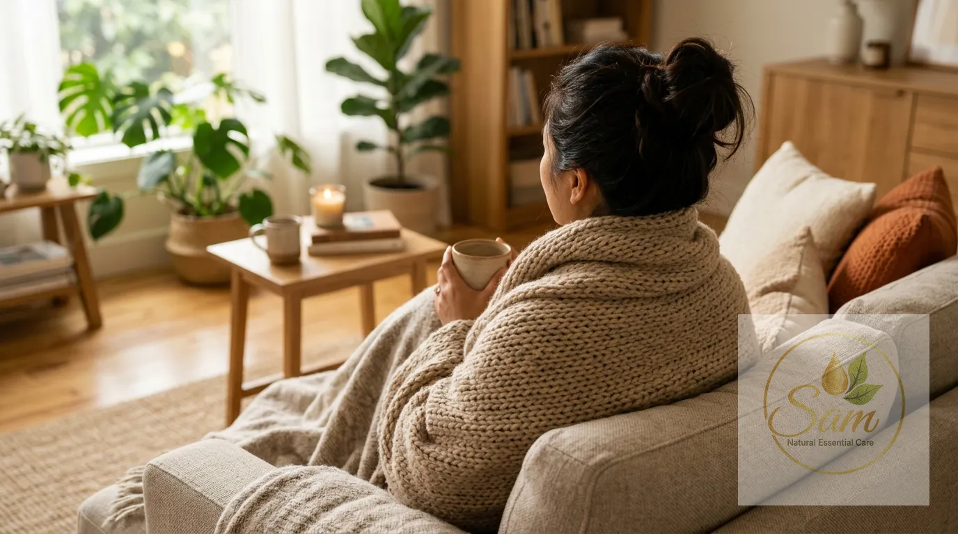 Nghỉ ngơi và giữ ấm vai gáy sau khi cạo gió