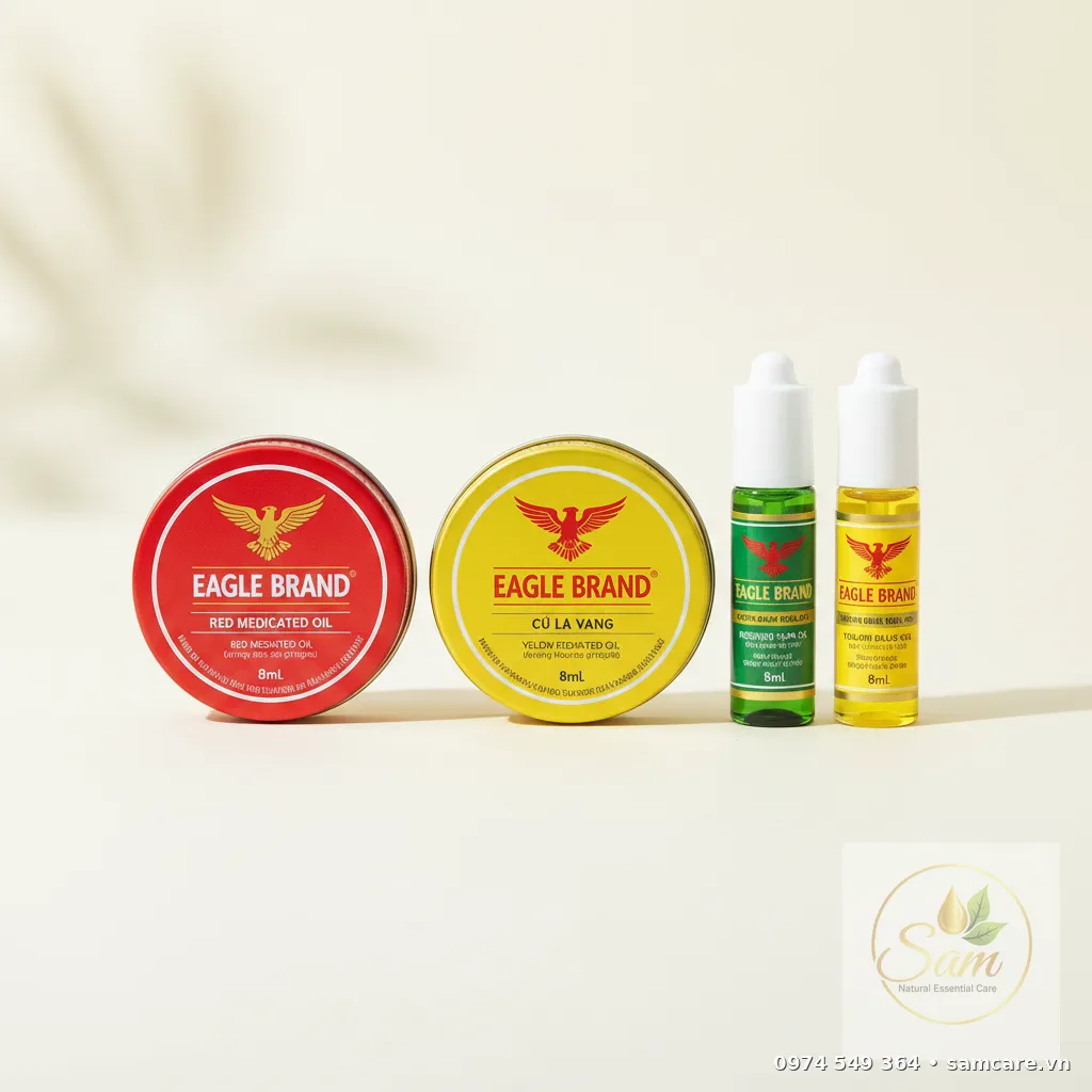 So sánh 4 sản phẩm Eagle Brand Con Ó — Đỏ, Vàng, Lăn Xanh, Lăn Vàng