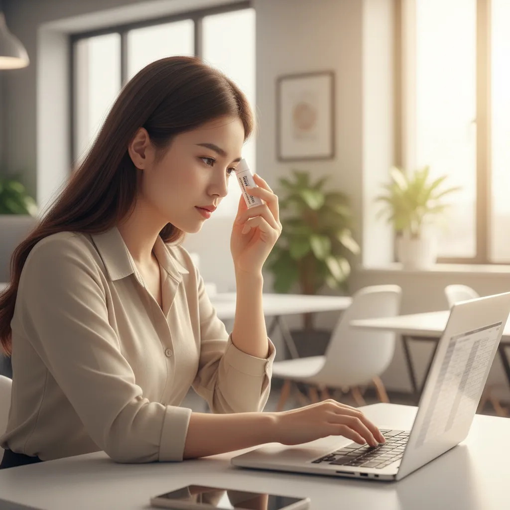 Sử dụng Dầu Con Ó Trắng giảm đau đầu dân văn phòng