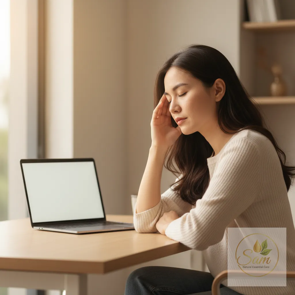 Đau đầu căng thẳng giữa ngày làm việc — tình huống quen thuộc của dân văn phòng