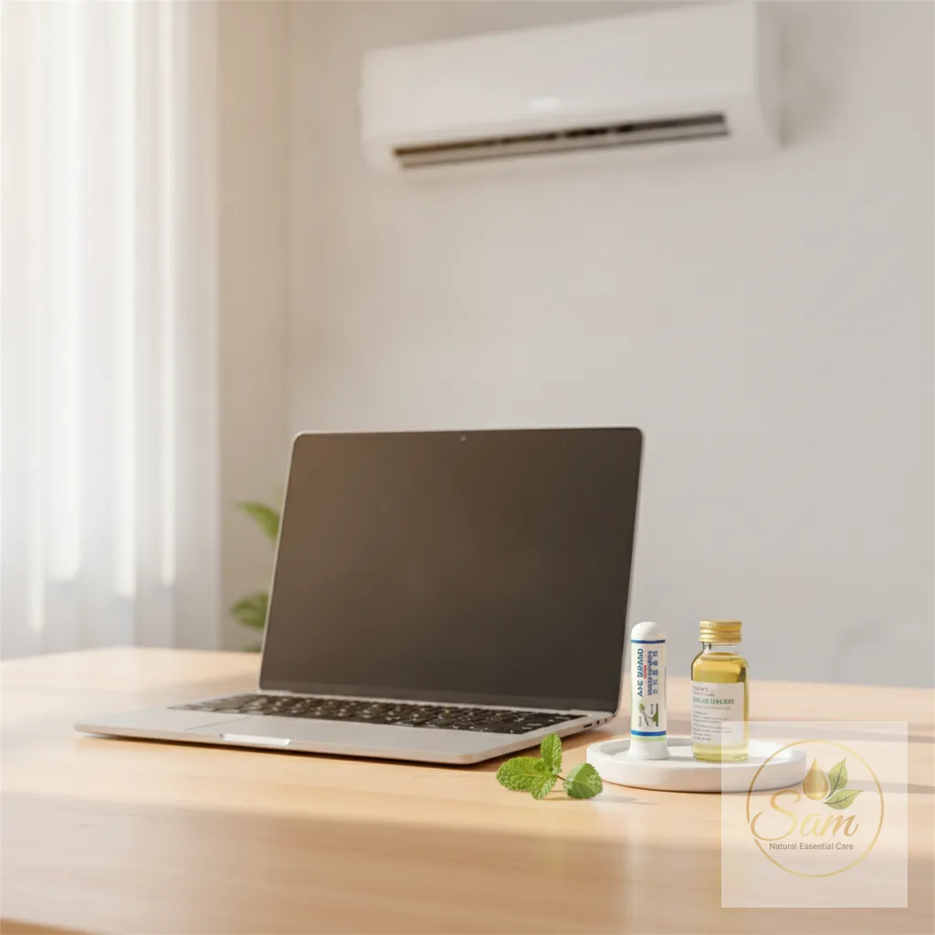 Góc làm việc trong phòng máy lạnh mùa hè
