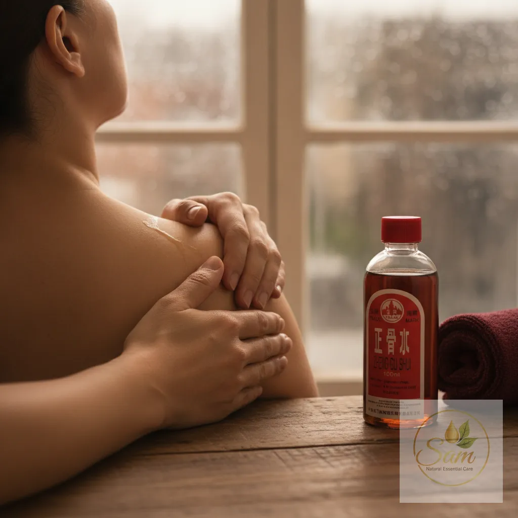Xoa bóp thư giãn vai gáy với dầu nóng trong ngày mưa
