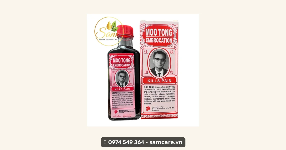 Cách xoa dầu Moo Tong lên cổ vai gáy để giảm đau