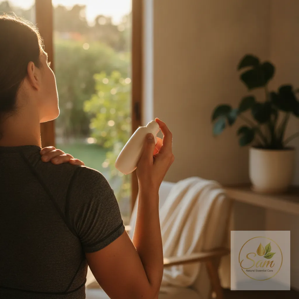 Cách dùng lotion lăn massage cho vùng vai và lưng